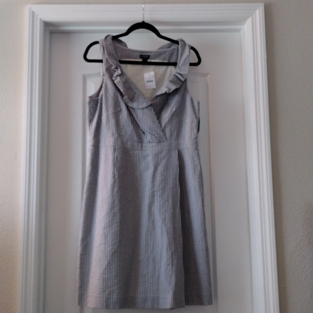 J Crew Sleeveless Seersucker Dress